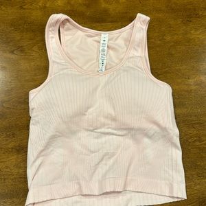 Strawberry Milkshake Ebb to Street Cropped Racerback Tank size:4
